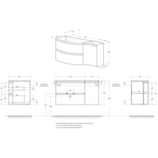 Шкаф одностворчатый 34х55 Rovere Sbiancato R Cezares Vague 54848