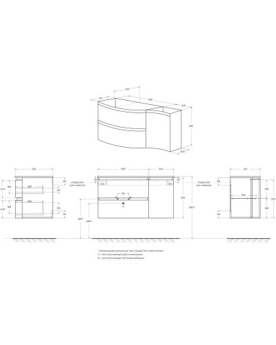 Шкаф одностворчатый 34х55 Rovere Sbiancato R Cezares Vague 54848