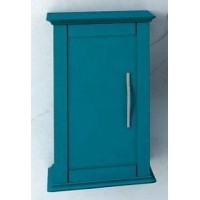 Шкафчик подвесной с одной распашной дверцей, реверсивный CEZARES 54962 Blu Petrolio