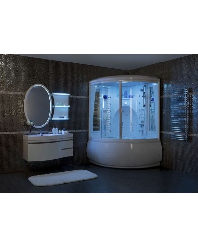 Полка Aquanet Опера 45 169630 с подсветкой Белая