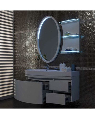 Полка Aquanet Опера 45 169630 с подсветкой Белая