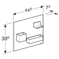 Комплект магнитной доски Geberit Acanto 500.649.01.2 Белый матовый