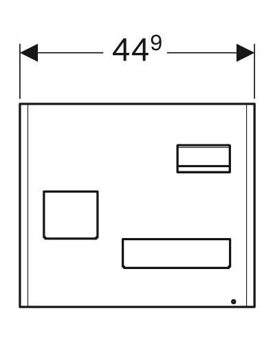 Комплект магнитной доски Geberit Acanto 500.649.JK.2 Лавовый матовый