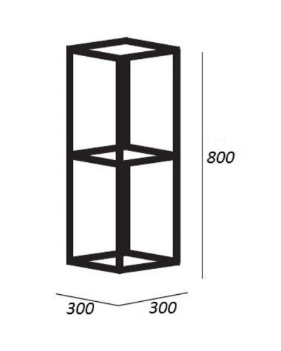Полка Cezares Cadro 30 CADRO-30/30/80-2C-SO-MET-ST Черная матовая