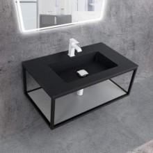 Полка для консоли под раковину Cezares Cadro 100 CADRO-100-MENS-BIANCO Белая матовая