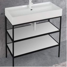 Полка для консоли под раковину Cezares Cadro 80 CADRO-80-MENS-BIANCO Белая матовая