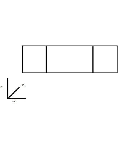 Полка Cezares 100 53143 Bianco lucido
