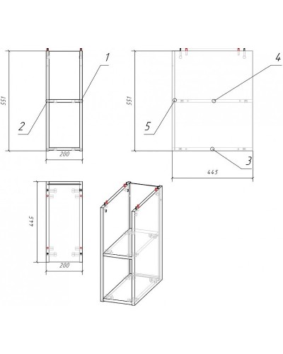 Полка Cersanit Moduo 20 SB-MD-MOD20-SZ Дуб