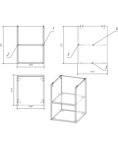 Полка Cersanit Moduo 40 SB-MD-MOD40-SZ Дуб