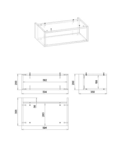 Ниша для тумбы Бриклаер Кристалл 60 4627125414855 Муссон