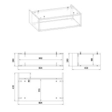 Ниша для тумбы Бриклаер Кристалл 70 4627125414862 Муссон