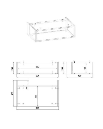 Ниша для тумбы Бриклаер Кристалл 70 4627125414862 Муссон