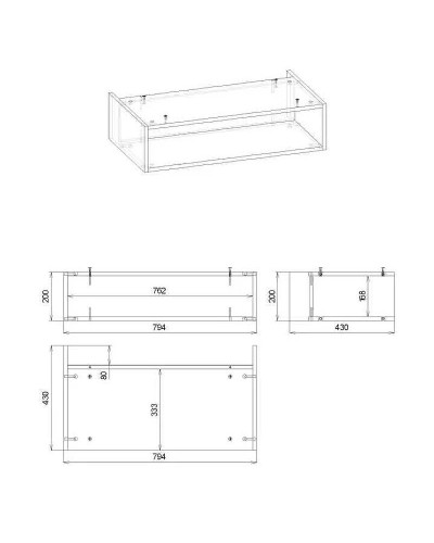 Ниша для тумбы Бриклаер Кристалл 80 4627125414879 Муссон