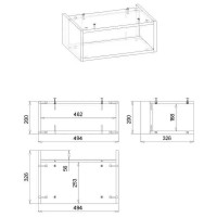 Ниша для тумбы Бриклаер Кристалл 50 4627125415876 Дуб Бунратти