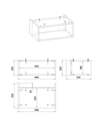 Ниша для тумбы Бриклаер Кристалл 50 4627125415876 Дуб Бунратти