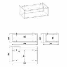 Ниша для тумбы Бриклаер Кристалл 60 4627125415883 Дуб Бунратти