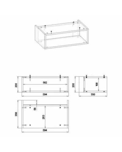 Ниша для тумбы Бриклаер Кристалл 60 4627125415883 Дуб Бунратти
