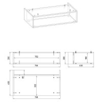Ниша для тумбы Бриклаер Кристалл 80 4627125415906 Дуб Бунратти