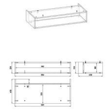 Ниша для тумбы Бриклаер Кристалл 100 4627125415869 Дуб Бунратти