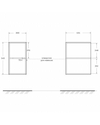 Полка Cezares Elettra 30 55529 Bianco opaco