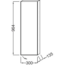 Подвесная полуколонна правосторонняя арлингтонгский дуб Jacob Delafon Spherik EB1058D-E70