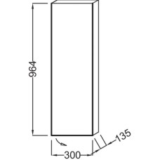 Подвесная полуколонна правосторонняя малиновый глянец Jacob Delafon Spherik EB1059D-R3
