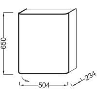 Подвесная полуколонна правосторонняя белый глянец Jacob Delafon Replay EB1075D-G1C