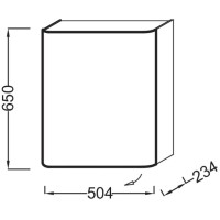 Подвесная полуколонна левосторонняя белый глянец Jacob Delafon Replay EB1075G-G1C