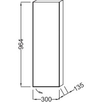 Подвесная полуколонна правосторонняя серый титан глянец Jacob Delafon Spherik EB1059D-N21