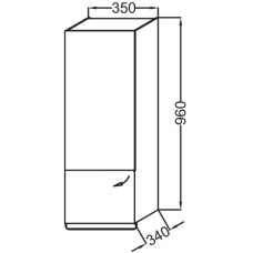 Полуколонна оливковый матовый с зеркальной дверцей шарниры слева Jacob Delafon Odeon Up EB893G-M47