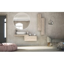 Колонна подвесная с одной распашной дверцей реверсивная 20x14x100 CEZARES 53178 Pino sbiancato