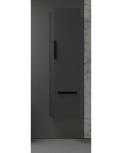 Колонна подвесная с одной распашной дверцей и выдвижным ящиком CEZARES 55184 Grigio opaco