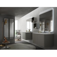 Колонна для ванной комнаты с зеркалом реверсивная CEZARES 44784 Grigio talpa opaco