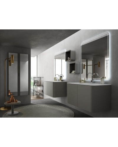 Колонна для ванной комнаты с зеркалом реверсивная CEZARES 44784 Grigio talpa opaco