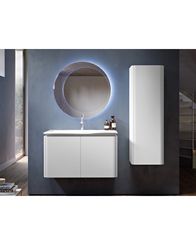 Колонна подвесная с одной распашной дверцей, реверсивная 35x43x130 CEZARES 55234 Bianco opaco