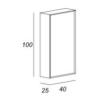 Колонна с одной распашной дверцей (реверсная) CEZARES BELLAGIO 54721 GRAFITE