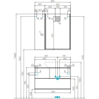 Модуль для зеркала 24х85 см дуб кантри/антрацит Акватон Терра 1A247403TEKA0