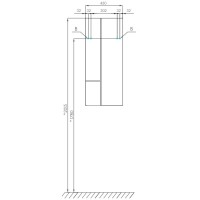 Модуль для зеркала 43х101 см дуб рустикальный/фьорд Акватон Мишель 1A244203MIX30