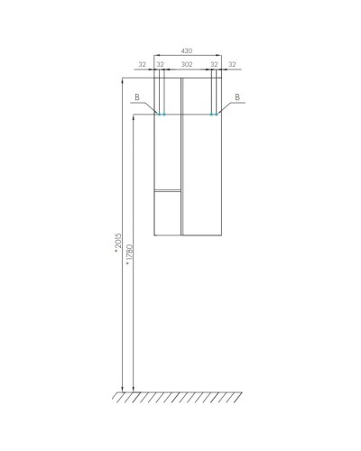 Модуль для зеркала 43х101 см дуб рустикальный/фьорд Акватон Мишель 1A244203MIX30