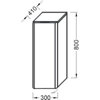 Полуколонна серый ясень шарниры справа Jacob Delafon Reve EB571DRU-270
