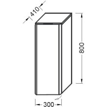 Полуколонна серый ясень шарниры справа Jacob Delafon Reve EB571DRU-270