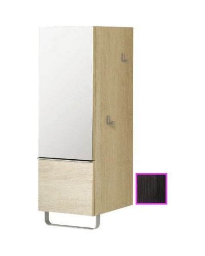 Полуколонна чёрное дерево с зеркальной дверцей шарниры слева Jacob Delafon Odeon Up EB893G-E15