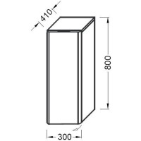 Полуколонна серый антрацит глянец шарниры справа Jacob Delafon Reve EB571DRU-442