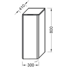 Полуколонна серый антрацит глянец шарниры справа Jacob Delafon Reve EB571DRU-442
