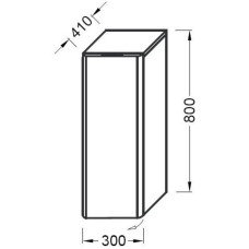 Полуколонна серый антрацит глянец шарниры справа Jacob Delafon Reve EB571DRU-442