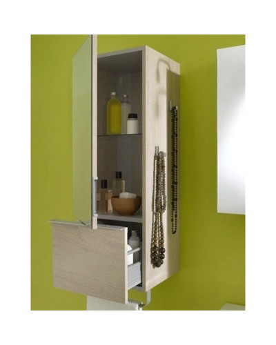 Полуколонна серый антрацит с зеркальной дверцей шарниры слева Jacob Delafon Odeon Up EB893G-N14