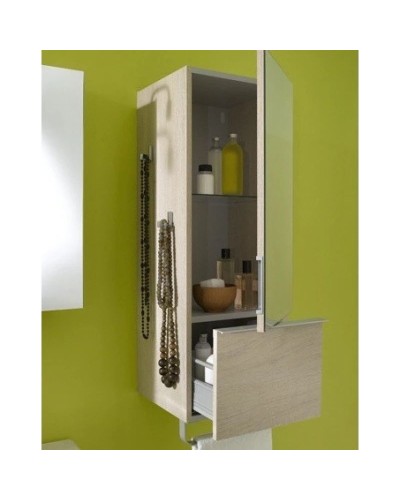 Полуколонна серый антрацит с зеркальной дверцей шарниры справа EB893D-N14