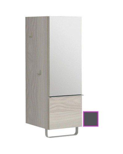 Полуколонна серый антрацит глянец с зеркальной дверцей шарниры справа Jacob Delafon Odeon Up EB893D-442