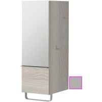 Полуколонна серый титан глянец с зеркальной дверцей шарниры слева Jacob Delafon Odeon Up EB893G-N21