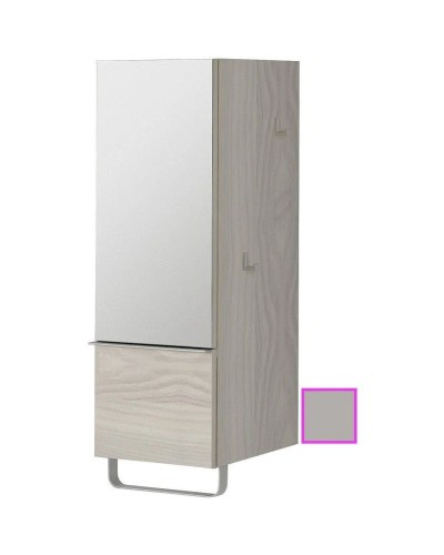 Полуколонна серый титан глянец с зеркальной дверцей шарниры слева Jacob Delafon Odeon Up EB893G-N21